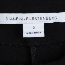 Pre Owned Diane von Furstenberg Black Knit Saturn Sheath Dress XS