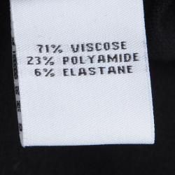 Pre Owned Diane von Furstenberg Black Knit Saturn Sheath Dress XS