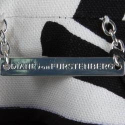 Pre Owned Diane Von Furstenberg Monochrome Cotton Canvas Oversized Laurel Blazer P