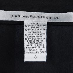 Pre Owned Diane von Furstenberg Cebolla Black Pleated Top M