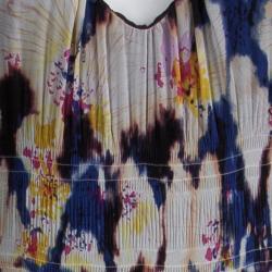 Pre Owned Diane Von Furstenberg  Abstract Print Smocking Detail Claudie Maxi Dress M