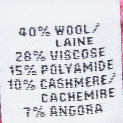 Pre Owned Diane Von Furstenberg Pink Short Sleeve High Low Brianna Sweater XS/S