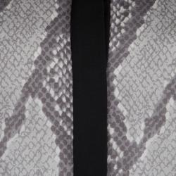 Pre Owned Diane Von Furstenberg Snakeskin Print Lane Chiffon Long Sleeve Blouse L