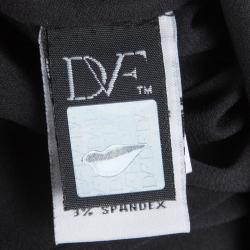 Pre Owned Diane von Furstenberg Black Lace Long Sleeve Gadie Top XS