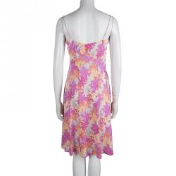 Pre Owned Diane Von Furstenberg Multicolor Silk Slip Alberstina Dress M