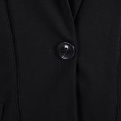 Pre Owned Diane Von Furstenberg Black Knit Jica Jacket XL