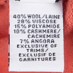 Pre Owned Diane Von Furstenberg Orange Hooded High Low Kaiyo Sweater M/L