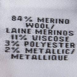 Pre Owned Diane Von Furstenberg Light Grey Tie Detail Kyla Wrap Cardigan L