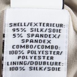 Pre Owned Diane Von Furstenberg Beige Silk Clean Keiko Draped Top L