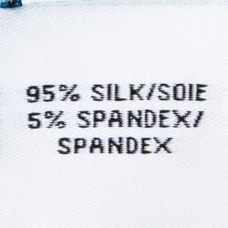 Pre Owned Diane Von Furstenberg Multicolor Printed Silk Button Front Amina Maxi Dress XS