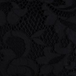 Pre Owned Diane Von Furstenberg Black Lace Zarita Scoop Dress L