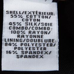 Pre Owned Diane Von Furstenberg Black Marble Wave Jewel Wrap Dress S