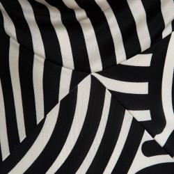 Pre Owned Diane Von Furstenberg Monochrome Rainbow Room Talon Maxi Dress M