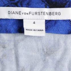 Pre Owned Diane Von Furstenberg New Julian Two Stretch Jersey Wrap Dress S