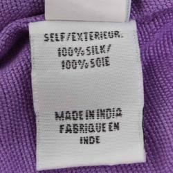 Pre Owned Diane Von Furstenberg Purple Oversized Silk Dress S