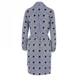 Pre Owned Diane Von Furstenberg Prita Silk Shirt Dress XXS