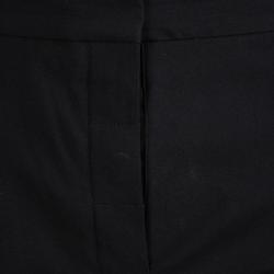 Pre Owned Diane Von Furstenberg Black Drawstring Detail Cropped Johnson Trousers L