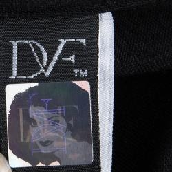 Pre Owned Diane Von Furstenberg Black Drawstring Detail Cropped Johnson Trousers L