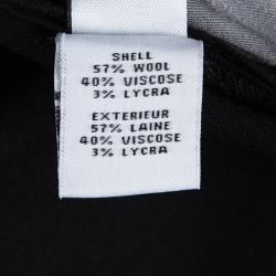 Pre Owned Diane Von Furstenberg Black Drawstring Detail Cropped Johnson Trousers L