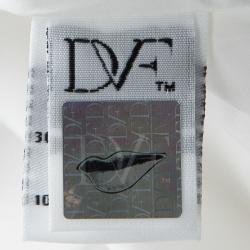 Pre Owned Diane von Furstenberg White Cotton Poplin Cynthia Dress L