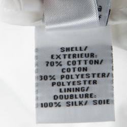 Pre Owned Diane von Furstenberg White Cotton Poplin Cynthia Dress L