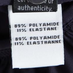 مملوكة مسبقًا Diane Von Furstenberg Navy Blue Knit Bethania Short Sleeve Wrap Dress M