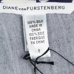 Pre Owned Diane Von Furstenberg Ornamentalist Diamonds Print Evrin Wrap Dress M