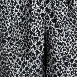Diane Von Furstenberg Rawena Monochrome Printed Silk Jumpsuit M