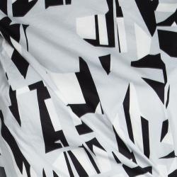 Pre Owned Diane Von Furstenberg Printed Cotton Alba Two Mini Draped Dress S
