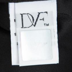 Pre Owned Diane Von Furstenberg Snow Cheetah Printed Silk Fleurette Kaftan Tunic M