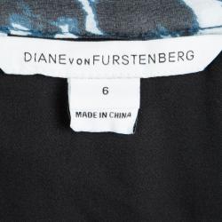 Pre Owned Diane Von Furstenberg Snow Cheetah Printed Silk Fleurette Kaftan Tunic M