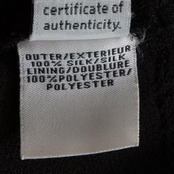 Pre Owned Diane Von Furstenberg Black Bead Embellished Lyndsey Faux-Wrap Dress S