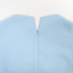 Pre Owned Diane Von Furstenberg Baby Blue Short Sleeve Dress M