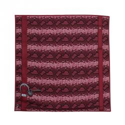 مملوكة مسبقًا Dior Pink and Red Printed Silk Square Scarf