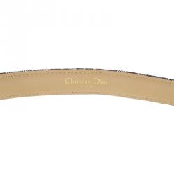 Pre Owned حزام ديور ديوريسمو حلية CD بني 85 سم 