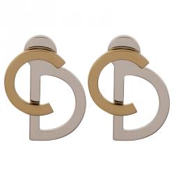 Pre Owned Dior Your Dior Gold and Silver Tone Earrings