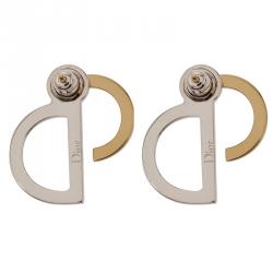 Pre Owned Dior Your Dior Gold and Silver Tone Earrings