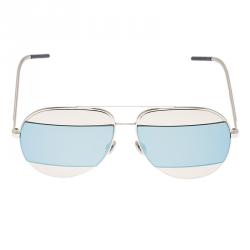 Pre Owned Dior Silver Split 1 Aviator Sunglasses