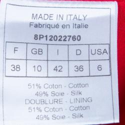 Pre Owned Dior Red Silk Button Vest Top M