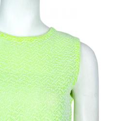 Dior Neon Green Flare Mid-length Dress M