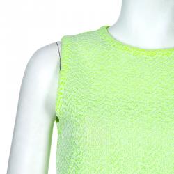 Dior Neon Green Flare Mid-length Dress M
