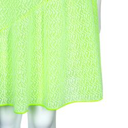 Dior Neon Green Flare Mid-length Dress M