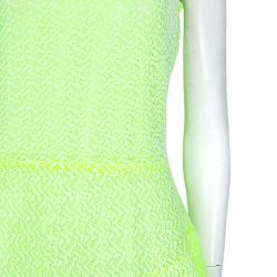 Dior Neon Green Flare Mid-length Dress M