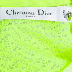 Dior Neon Green Flare Mid-length Dress M