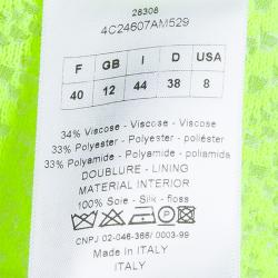 Dior Neon Green Flare Mid-length Dress M