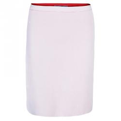 Pre Owned Dior Pink Red Colorblock Skirt M