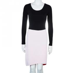 Pre Owned Dior Pink Red Colorblock Skirt M