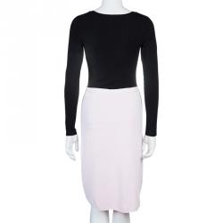 Pre Owned Dior Pink Red Colorblock Skirt M