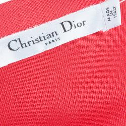 Pre Owned Dior Pink Red Colorblock Skirt M