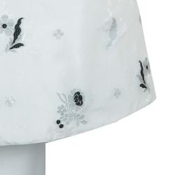         Dior Cream Lurex Embroidered Silk Skirt S